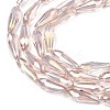 Electroplate Glass Beads Strands EGLA-L015-HP-B07-2