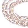 Electroplate Glass Beads Strands EGLA-L015-HP-B07-2