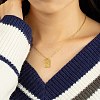Fashionable 304 Stainless Steel Irregular Textured Rectangle Pendant Necklaces for Women EN2201-1-3