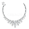 Exaggerated Party Zinc Alloy & Clear Glass Bib Necklaces for Glamorous Events RT5947-4