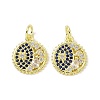 Real 18K Gold Plated Brass Micro Pave Cubic Zirconia Pendants KK-L209-056G-01-1