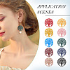100Pcs 10 Colors Spray Painted 430 Stainless Steel Connector Charms STAS-TA0002-54-8