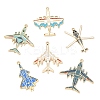 24Pcs 6 Styles Alloy Enamel Pendants ENAM-CJ0007-45-8