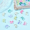 50Pcs 5 Colors Two Tone Transparent Spray Painted Glass Beads GLAA-FP0001-30-5