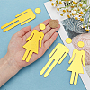 Acrylic TOILET Sign Stickers DIY-WH0569-66A-03-3