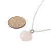 Natural Rose Quartz Geometry Pendant Necklace NJEW-JN04239-07-2