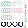 28Pcs 7 Colors Ring Silicone Focal Beads SIL-NB0001-51-1