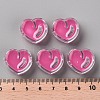 Transparent Enamel Acrylic Beads TACR-S155-004I-4
