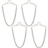 4Pcs Brass Hanging Chains Collar Pins Tie Clips AJEW-SC0004-04A-1