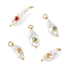 Natural Baroque Keshi Pearl Pendants PALLOY-JF05929-1