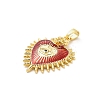 Brass Micro Pave Cubic Zirconia Pendants KK-M314-09G-02-2