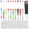 10Pcs ABS Plastic & Iron Ball-Point Pen AJEW-FS0001-41F-1