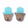 Resin & Walnut Wood Pendants RESI-N025-011A-B01-2