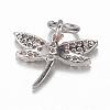 Brass Micro Pave Cubic Zirconia Charms ZIRC-K045-09P-2