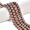 Baking Paint Pearlized Glass Pearl Round Bead Strands X-HY-Q330-8mm-30-1
