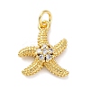 Brass Micro Pave Cubic Zirconia Pendants KK-S510-47G-02-1