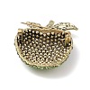 Teachers' Day Alloy Rhinestone Apple Brooches JEWB-S023-04B-2