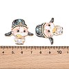 Peking Opera Cat Alloy Enamel Cabochons AL-CBA1A6F-04KCG-B-3