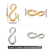 12Pcs 2 Colors 304 Stainless Steel S Hook Clasps STAS-UN0047-17-3