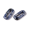 Natural Blue Spot Jasper Oval Pendants G-N342-105K-2