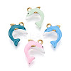 Ion Plating(IP) 304 Stainless Steel Enamel Pendants STAS-N114-18G-1