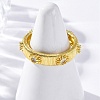 Brass Micro Pave Clear Cubic Zirconia Cuff Rings for Women RJEW-Q009-11G-1