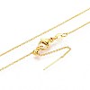 1MM Adjustable Slider Brass Cable Chain Necklaces for Men Women NJEW-N057-01G-2
