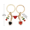Valentine's Day Alloy Rhinestone Keychain KEYC-YW00184-3