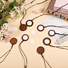 DIY Wood Pendant Decorations Making Kits HJEW-CA00076-5