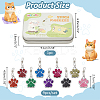 Glitter Powder Dog Paw Print Knitting Tool Alloy Needle Cap HJEW-NB00141-2