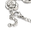 Stainless Steel Flower Link Chain Bracelets for Women LS-BJEW-A033-03P-3