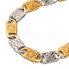 201 Stainless Steel Mariner Link Chain Bracelets BJEW-B078-59GP-2