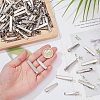 100Pcs 2 Styles Iron Flat Alligator Hair Clip Findings IFIN-SC0001-65-3