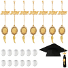 Oval & Wing Alloy 2025 Graduation Cap Chain HJEW-SP00007-1