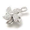 Brass Micro Pave Cubic Zirconia Pendants KK-B122-03C-P-2