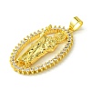 Brass Micro Pave Clear Cubic Zirconia Pendants KK-H472-42A-G-2