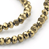 Electroplate Glass Beads Strands LS-EGLA-J025-F05-3