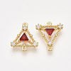 Brass Cubic Zirconia Links KK-T038-552A-NF-1