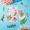 4 Bags 4 Styles Plant PET Adhesive Waterproof Stickers DIY-TA0009-84-7