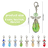 48Pcs 8 Style Glass Alloy Pendant Decorations HJEW-FH00126-2