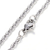Tarnish Resistant 304 Stainless Steel Rope Chain Bracelets LS-BJEW-K002-08-2