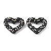 Heart Shape Polymer Clay Rhinestone Beads CLAY-NH0001-09B-04-1