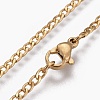 304 Stainless Steel Curb Chain Necklaces NJEW-L167-15-G-1