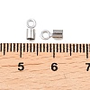 304 Stainless Steel Fold Over Crimp Cord Ends STAS-P434-05B-P-3