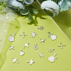 320Pcs 8 Style 304 Stainless Steel Charms STAS-DC0003-20-3
