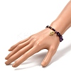 Hamsa Hand /Hand of Miriam Charm Braided Bead Bracelet BJEW-JB06933-3