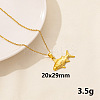 Stylish Ocean 304 Stainless Steel Fish Pendant Necklace for Women ZE1503-6-1