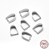 Anti-Tarnish Rhodium Plated 925 Sterling Silver Pendant Bails STER-L057-078S-3