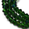 Transparent Electroplate Glass Beads Strands LS-EGLA-A039-T2mm-L25-3