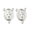 Brass Rosary Center Pieces Oval with Virgin Mary Chandelier Component Links KK-L208-12P-1